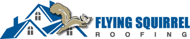 Flying Squirrel Roofing Logo