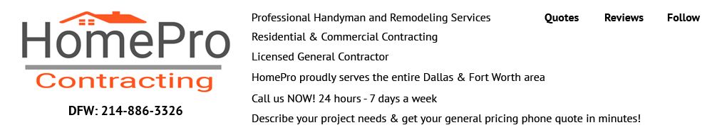 HomePro Handyman Service and Licensed General Contracting Logo