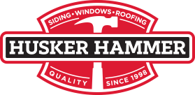 Husker Hammer Siding, Windows & Roofing Logo