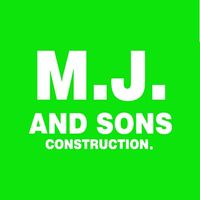 M J and Sons Construction Logo