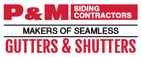 P & M Siding Contractors / Hurricane Shutters Logo