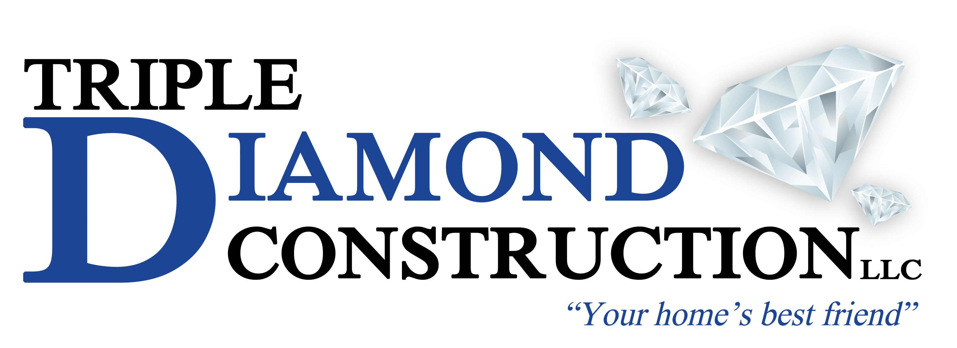 Triple Diamond Construction Logo